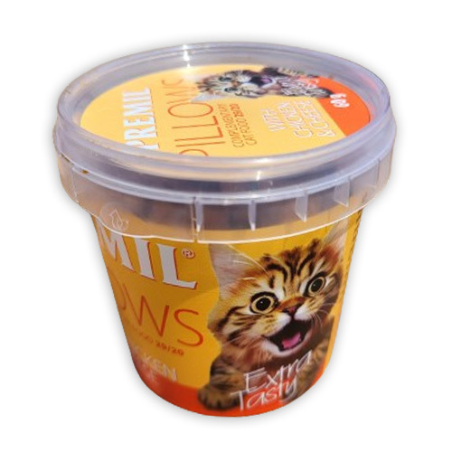 Premil Poslastice za mačke Jastučići sa piletinom i sirom 60g