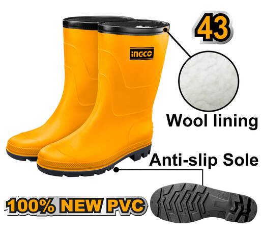 INGCO Gumene čizme br. 43 SSH112L