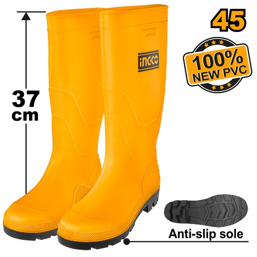 INGCO Gumene čizme žute br. 45 SSH092L