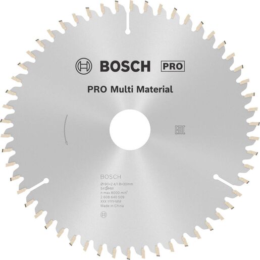Bosch PRO Multi Material list kružne testere 190x2.4x30 mm 54z HLTCG max 8.000 o/min 2608640509
