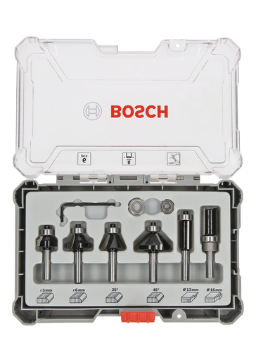 Bosch 6-delni set glodala Standard for Wood  - 8 mm set prof. glodala i glodala za ivice 8 mm 2607017469