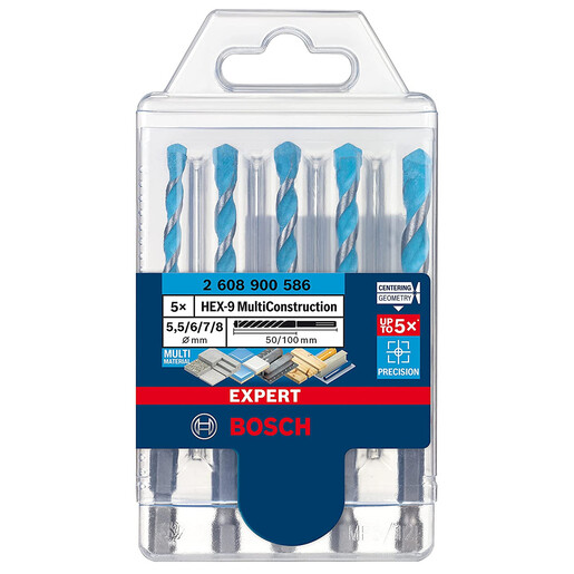 Bosch 5-delni set EXPERT višenamenskih burgija HEX-9 MultiConstruction 5.5-8 mm 2608900586