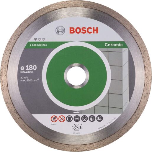 Bosch Dijamantska rezna ploča Standard for Ceramic 180 x 22.23 x 7 mm 2608602204