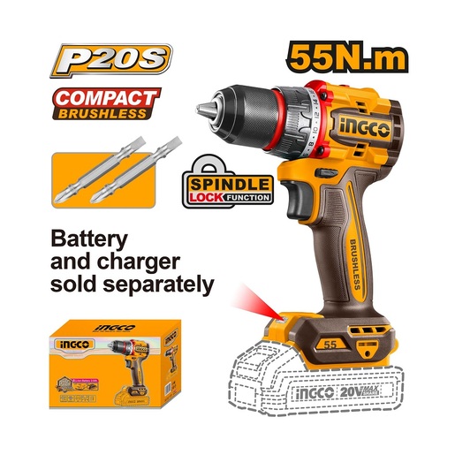 INGCO Aku bušilica 55NM SOLO SUPER CDLI205581