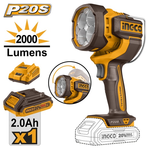 INGCO Aku radna lampa 2000lm SUPER CWLI20881