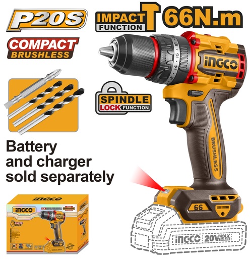 INGCO Aku udarna bušilica 66NM SOLO SUPER CIDLI206681