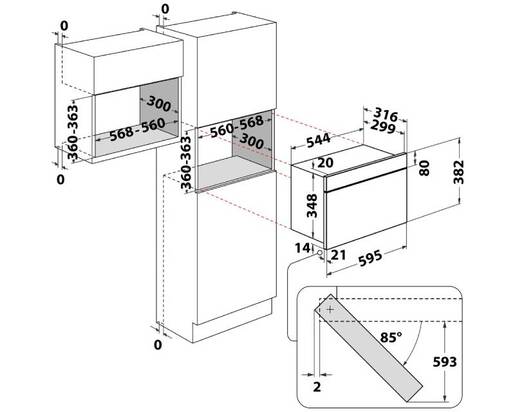 Whirlpool ugradna mikrotalasna rerna MBNA900XN