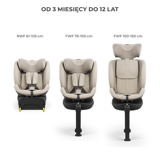 Kinderkraft auto sedište i-fix endura safe 61-150cm beige KCIFEN00BEG0000