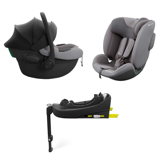 Kinderkraft set auto sedišta i-lite i-fix endura safe sa isofix bazom grey KCENSA00GRY3000