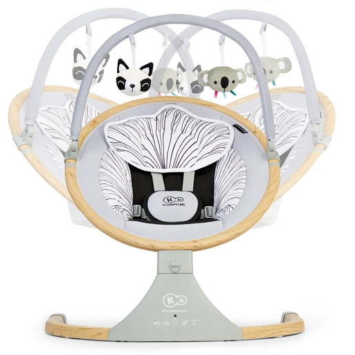 Kinderkraft stolica za ljuljanje lumi wooden KBLUMI00GRY0000