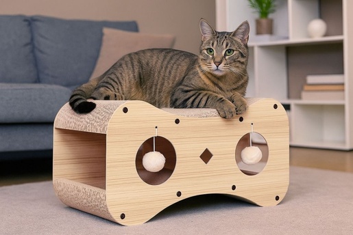 Petsi Grebalica za mačke sa kućicom i krevetom 1004 TP-1004