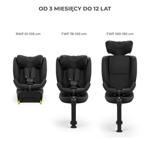 Kinderkraft auto sedište i-fix endura safe 61-150cm black KCIFEN00BLK0000