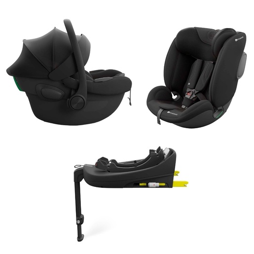 Kinderkraft set auto sedišta i-lite i-fix endura safe sa isofix bazom black KCENSA00BLK3000