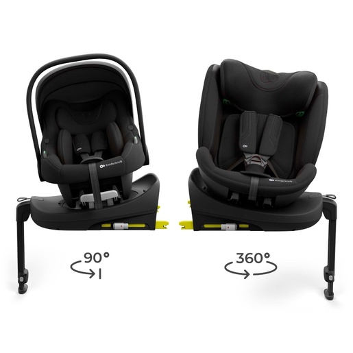 Kinderkraft set auto sedišta i-lite i-fix endura safe sa isofix bazom black KCENSA00BLK3000