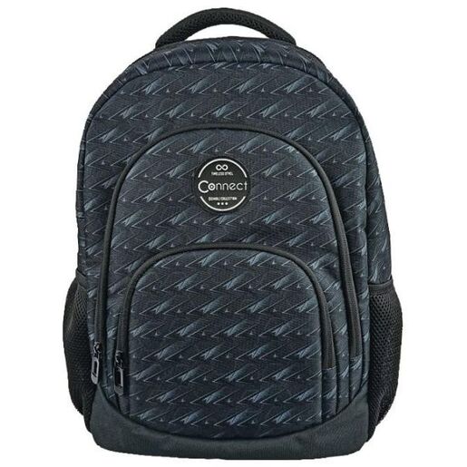 Connect Ranac đački Monochrome ZigZag Connect 38595 crno-sivi