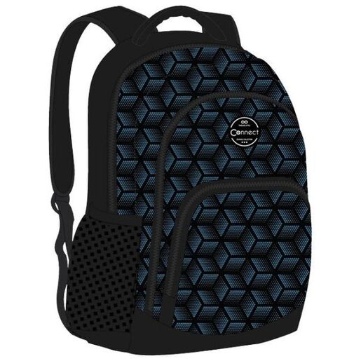 Connect Ranac đački Monochrome Mesh Excellent Connect 39214 crno-plavi