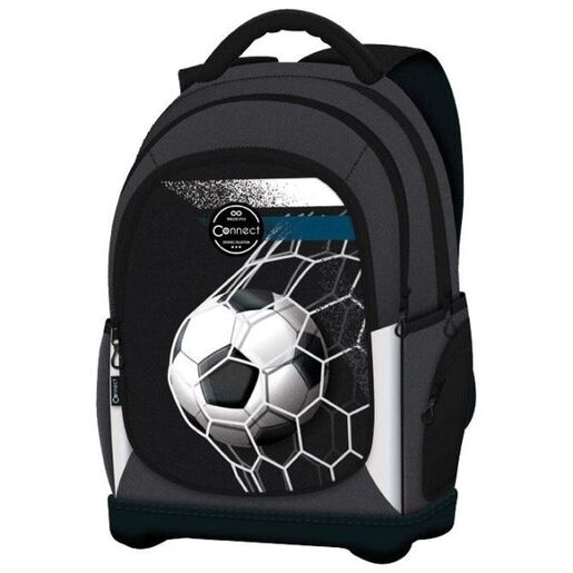 Connect Ranac đački anatomski lagan Goal Net Connect 40228 sivo-crni