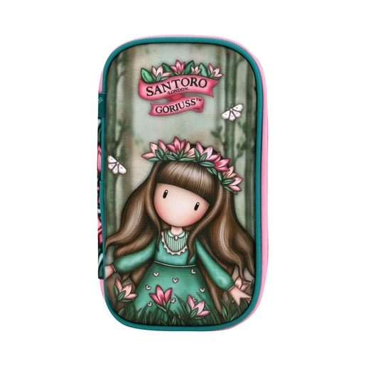 Santoro Pernica puna ovalna 1zip 1preklop Woodland Wildflower Gorjuss 1046GJ24