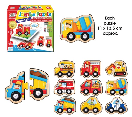 Jagu jumbo puzzle 2 vozila 18 delova