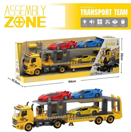 Kamion šleper sa autima, svetlo i zvuk