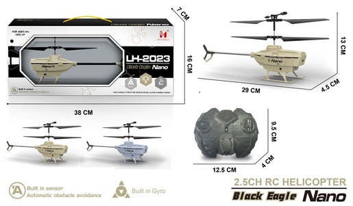 Helikopter Black Eagle NANO na daljinsko upravljanje sa senzorima