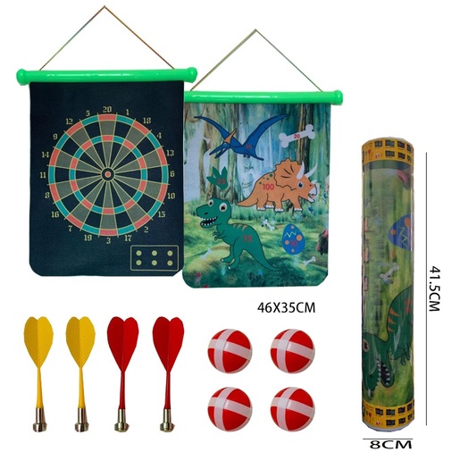 Pikado Dino - magnet strelice i lopte čičak