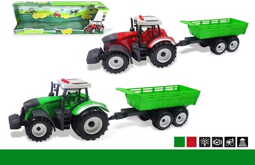 Traktor sa prikolicom, svetlo i zvuk