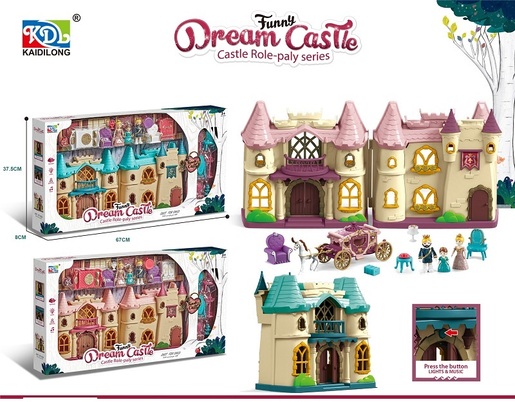 Kućica zamak na baterije sa figuricama