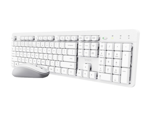 Tastatura+miš TRUST ODY II bežicna, bela