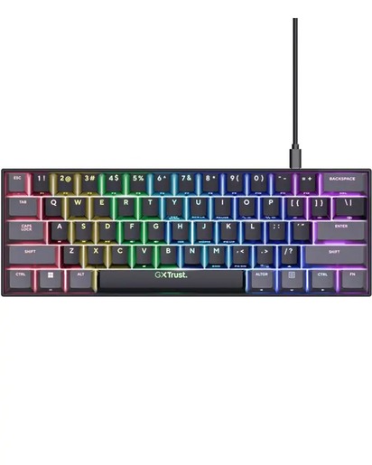 Tastatura TRUST Gaming GXT867 ACIRA 60% MINI, crna