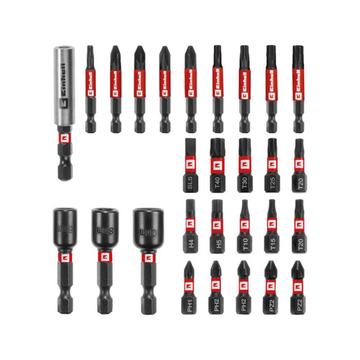 Einhell Set impaktor bitova 25-50mm bitovi i nasadni ključevi 6-8-10 S-Case 28 kom