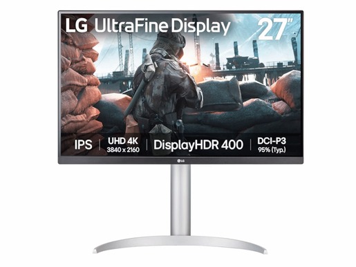 Monitor 27 LG 27UP650K-W, IPS, UHD, 60Hz, 5ms GtG, HDMIx2, DP, Freesync, pivot, srebrna