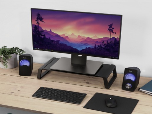 Postolje za monitor TRUST MONTA GLASS crna