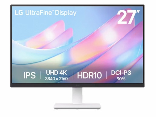 Monitor 27 LG 27US550-W, IPS, UHD, 60Hz, 5ms GtG, HDMIx2, DP, pivot, crno bela
