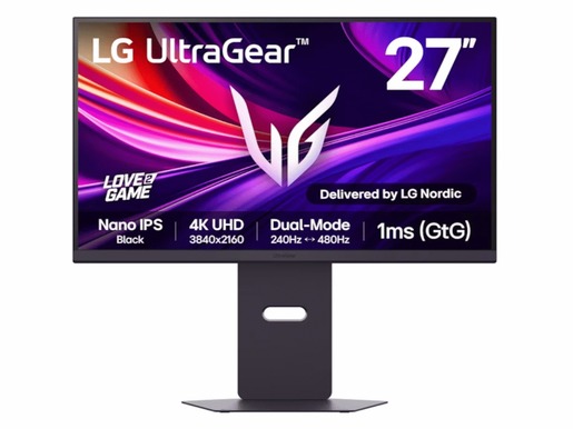Monitor 27 LG 27G850A-B, IPS, UHD, 480Hz FHD, 240Hz UHD, 1ms GtG, HDMIx2, DP, USB, Gsync, freesync, gaming