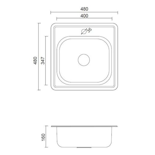 Quadron JOE 110 SteelQ ugradna sudopera HD110SAT4848
