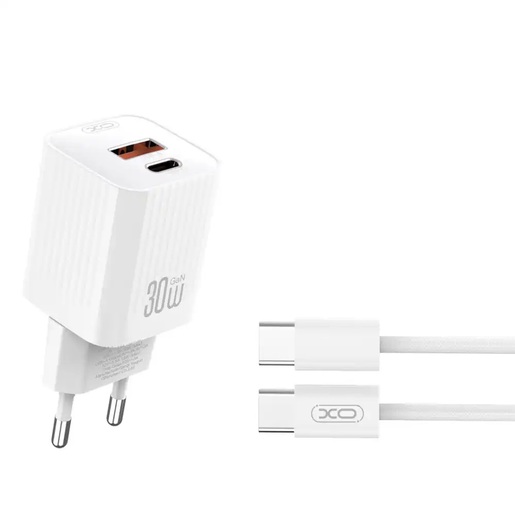 XO L149, 30W, Tip C Kabl, White Kućni Punjač