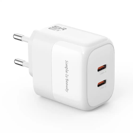 XO Gan L140, 35w, 2 x Tip-C, White Kućni Punjač