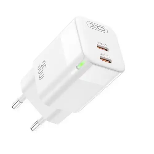 XO CE07, PD, 35W, Dual Tip-C, White Kućni Punjač