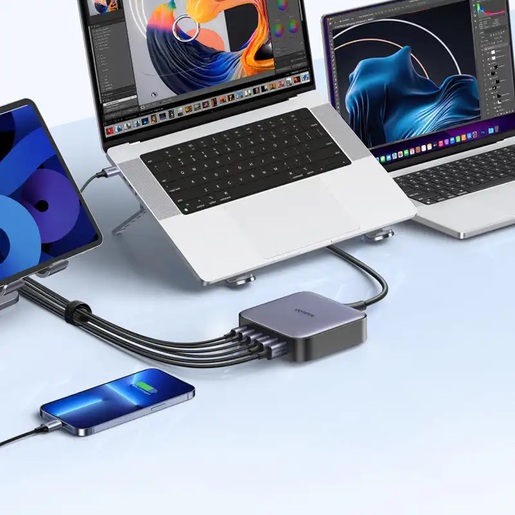 Ugreen CD271, 200W,  4 x Tip-C,  2 x USB-A, Black Kućni Punjač