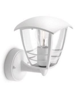Philips Creek spoljašnja zidna svetiljka bela - na gore 1x60W 15380/31/16