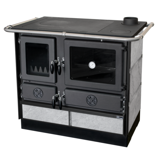 MBS magnum plus 4D šporet na čvrsto gorivo sivi, desni