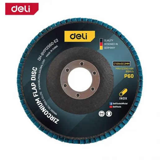 DELI Lamelarni brusni disk Zn inox/metal 125mm G60 EDH-BYP12560-E2