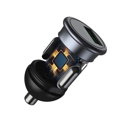 XO CC46, 18W, USB-A, Grey Auto Punjač