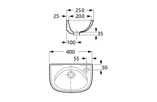 Roca Classica umivaonik 40