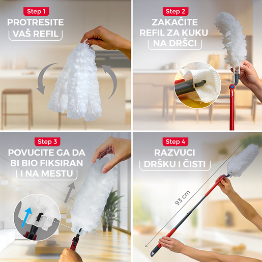 Vileda praško Flex and Catch set duga drška