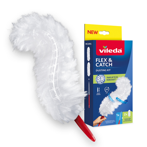 Vileda praško Flex and Catch set kratka drška