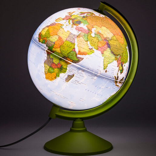 Svetleći globus fizičko-politički ø 20 cm na engleskom jeziku