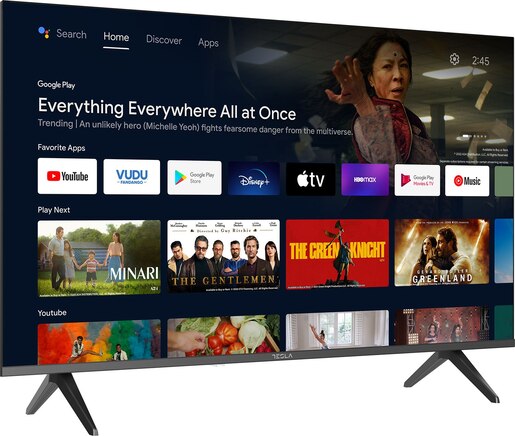 TESLA LED 40E635BFS, Full HD, Smart TV, Android TV 11, Chromecast, DVB-T/T2/C/S/S2, Netflix, Prime Video, YouTube