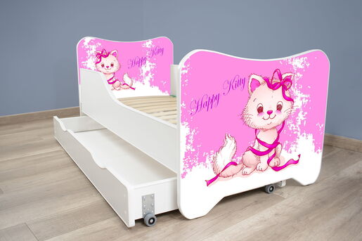 Dečiji krevet 140x70 cm HAPPY KITTY + fioka  HAPPY KITTY 7535 F
